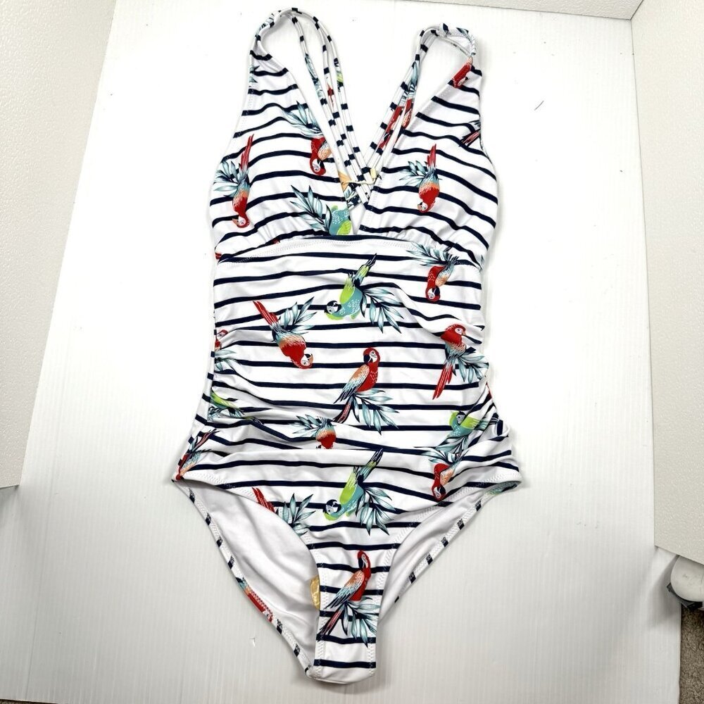 Phurro One Piece Bathing Suit  Parrot Tropical Beach Pool Summer Colorful size M - Picture 6 of 10
